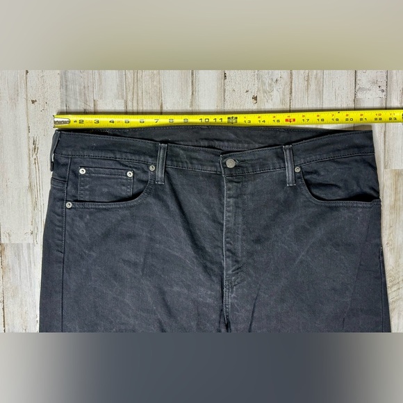 Levis 569 Jeans Mens 40x32 Black Denim Straight Leg Casual Preppy - Picture 5 of 10